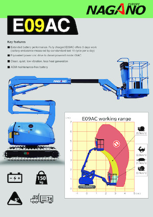 Пълзящи повдигачи с подвижна стрела Nagano E09AC