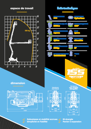 Пълзящи повдигачи с подвижна стрела Socage Raptor 15 S