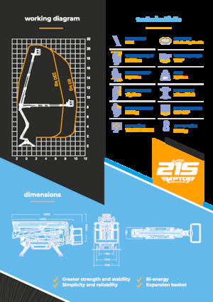 Пълзящи повдигачи с подвижна стрела Socage Raptor 21 S