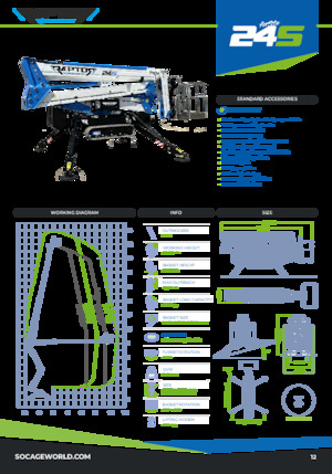 Пълзящи повдигачи с подвижна стрела Socage Raptor 24 S