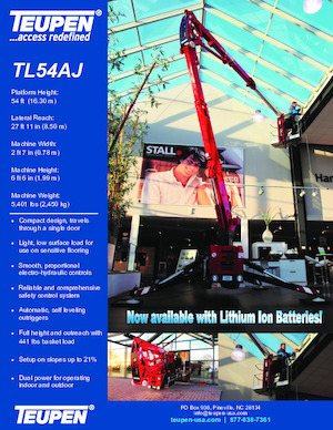 Пълзящи повдигачи с подвижна стрела TEUPEN TL54AJ 