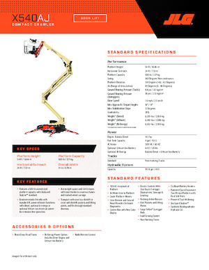 Пълзящи повдигачи с подвижна стрела JLG X540AJ