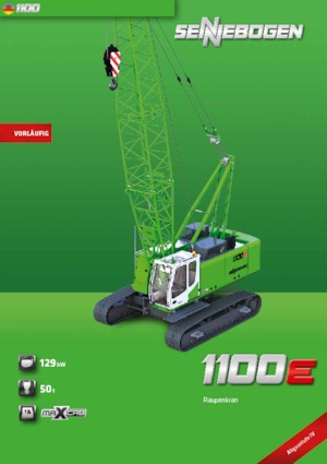 Верижни кранове - решетъчна стрела Sennebogen 1100