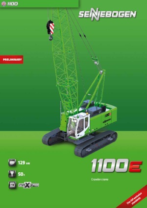 Верижни кранове - решетъчна стрела Sennebogen 1100
