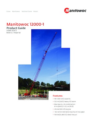 Верижни кранове - решетъчна стрела Manitowoc 12000-1
