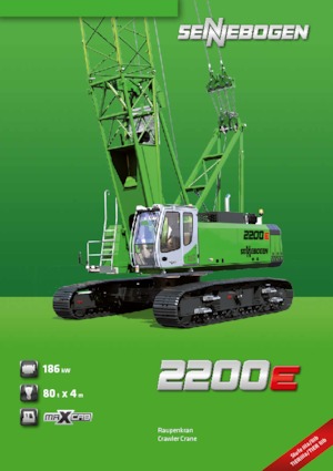 Верижни кранове - решетъчна стрела Sennebogen 2200