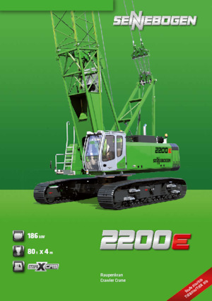 Верижни кранове - решетъчна стрела Sennebogen 2200E