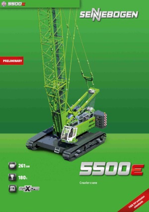 Верижни кранове - решетъчна стрела Sennebogen 5500