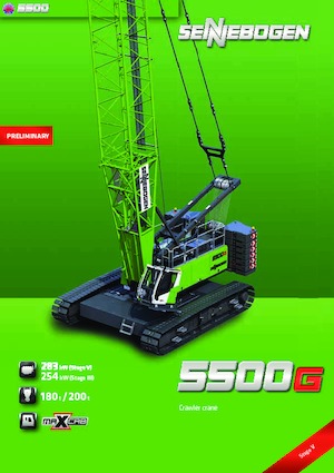 Верижни кранове - решетъчна стрела Sennebogen 5500G