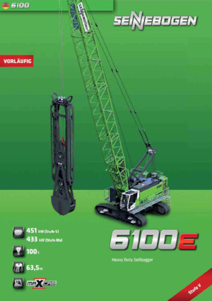 Верижни кранове - решетъчна стрела Sennebogen 6100E