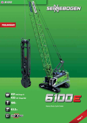 Верижни кранове - решетъчна стрела Sennebogen 6100E