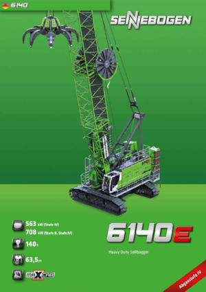 Верижни кранове - решетъчна стрела Sennebogen 6140E