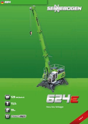 Верижни кранове - решетъчна стрела Sennebogen 624 HD