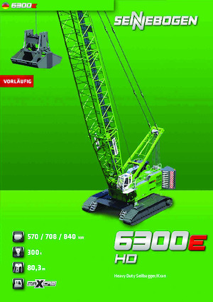 Верижни кранове - решетъчна стрела Sennebogen 6300E