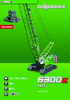 Верижни кранове - решетъчна стрела Sennebogen 6300E