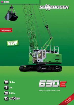 Верижни кранове - решетъчна стрела Sennebogen 630E
