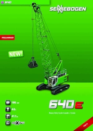 Верижни кранове - решетъчна стрела Sennebogen 640 HD
