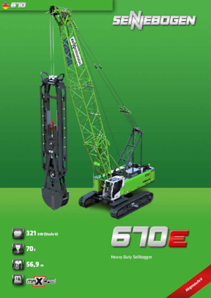 Верижни кранове - решетъчна стрела Sennebogen 670E