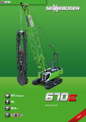 Верижни кранове - решетъчна стрела Sennebogen 670E