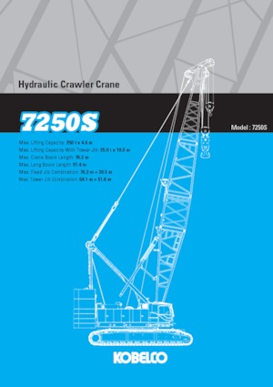 Верижни кранове - решетъчна стрела Kobelco 7250S