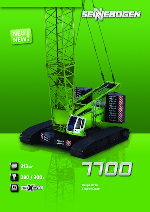 Верижни кранове - решетъчна стрела Sennebogen 7700