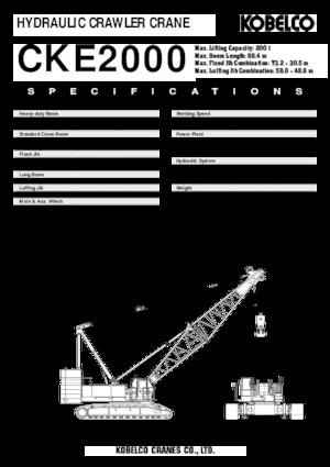 Верижни кранове - решетъчна стрела Kobelco CKE 2000