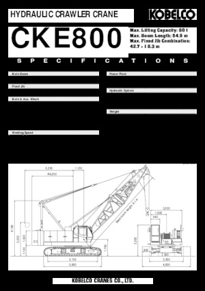 Верижни кранове - решетъчна стрела Kobelco CKE 800