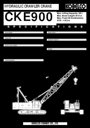Верижни кранове - решетъчна стрела Kobelco CKE 900