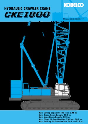 Верижни кранове - решетъчна стрела Kobelco CKE1800
