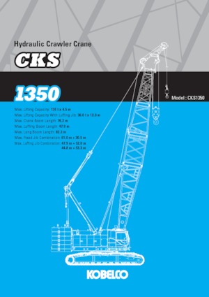 Верижни кранове - решетъчна стрела Kobelco CKS1350