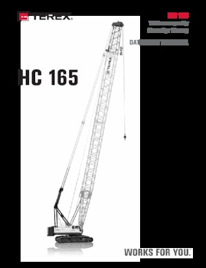 Верижни кранове - решетъчна стрела TEREX CRANES HC 165