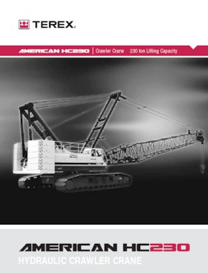 Верижни кранове - решетъчна стрела TEREX CRANES HC 230