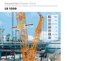 Верижни кранове - решетъчна стрела Liebherr LR 1500