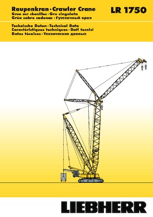 Верижни кранове - решетъчна стрела Liebherr LR 1750