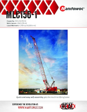 Верижни кранове - решетъчна стрела Manitowoc MLC150-1