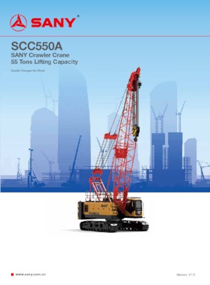 Верижни кранове - решетъчна стрела Sany SCC550A