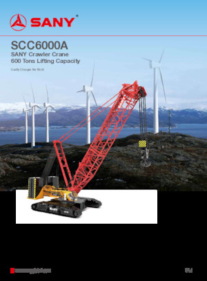Верижни кранове - решетъчна стрела Sany SCC6000A