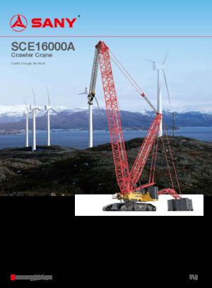 Верижни кранове - решетъчна стрела Sany SCE16000A