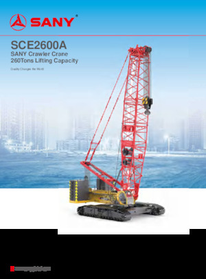 Верижни кранове - решетъчна стрела Sany SCE2600A