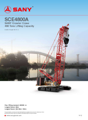 Верижни кранове - решетъчна стрела Sany SCE4800A