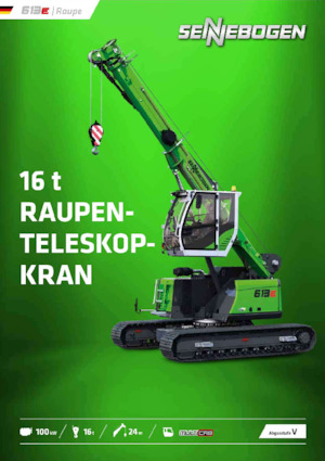 Верижни кранове - телескопична стрела Sennebogen 613E