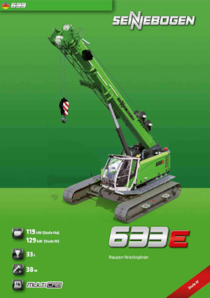 Верижни кранове - телескопична стрела Sennebogen 633E