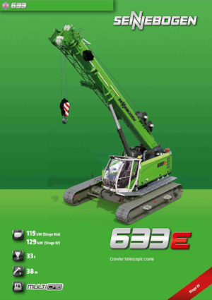 Верижни кранове - телескопична стрела Sennebogen 633E