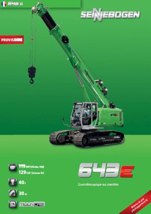 Верижни кранове - телескопична стрела Sennebogen 643 R