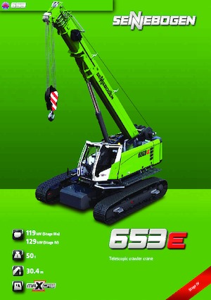 Верижни кранове - телескопична стрела Sennebogen 653 R