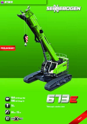 Верижни кранове - телескопична стрела Sennebogen 673 R