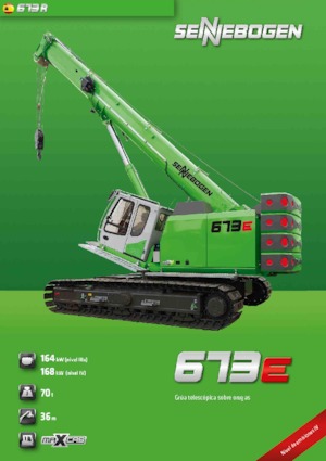 Верижни кранове - телескопична стрела Sennebogen 673 R
