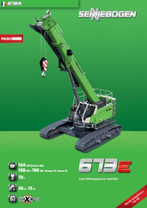 Верижни кранове - телескопична стрела Sennebogen 673 R