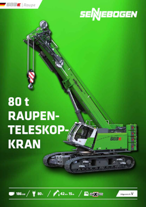 Верижни кранове - телескопична стрела Sennebogen 683E