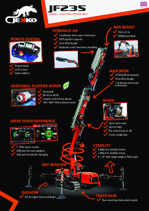 Верижни кранове - телескопична стрела Jekko JF235